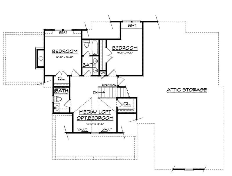 Florida House Plan Second Floor - Nancy Creek Country Farmhouse 149D-0007 - Shop House Plans and More