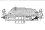 Ranch House Plan Rear Elevation - Huxley Heights Ranch Home 151D-0001 - Search House Plans and More