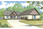 Craftsman House Plan Front of Home - Croft Manor Traditional Home 155D-0001 - Search House Plans and More