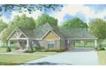 Arts & Crafts House Plan Front of Home - Treetop Retreat Craftsman Home 155D-0010 - Shop House Plans and More