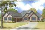 Traditional House Plan Front of Home - Hunt Cliff European Ranch Home 155D-0014 - Search House Plans and More