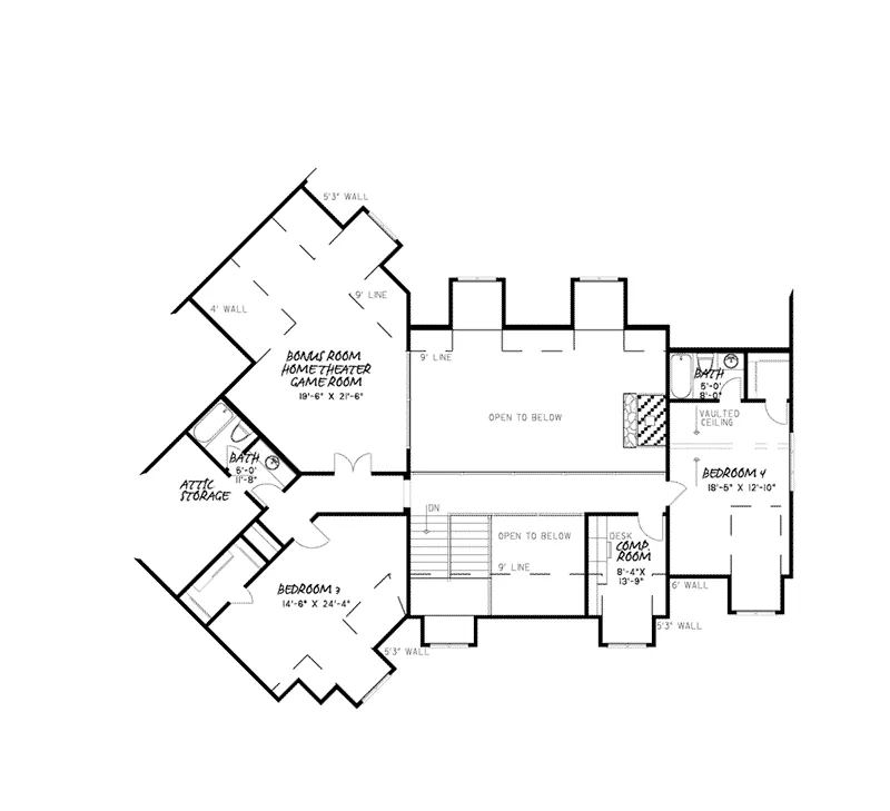 Country House Plan Second Floor - Eckerson Luxury Home 155D-0036 - Search House Plans and More