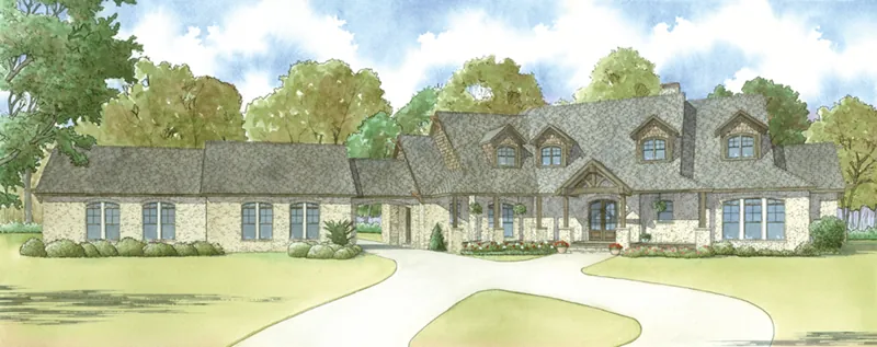 Country House Plan Front of Home - Eckerson Luxury Home 155D-0036 - Search House Plans and More