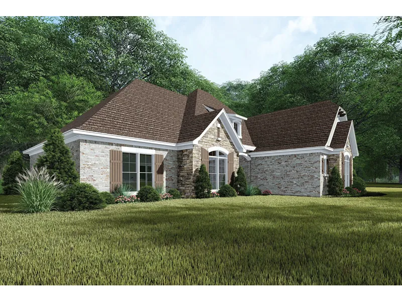 Rustic House Plan Front Photo 01 - Crescent Manor European Home 155D-0065 - Search House Plans and More