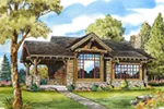 Mountain House Plan Front Image - Cub Creek Rustic Small Home 163D-0004 - Search House Plans and More