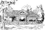 Mountain House Plan Front Image of House - Cub Creek Rustic Small Home 163D-0004 - Search House Plans and More