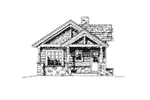 Mountain House Plan Left Elevation - Cub Creek Rustic Small Home 163D-0004 - Search House Plans and More