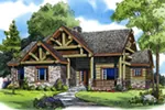 Rustic House Plan Front Image - Sheridan Hill Rustic Log Home 163D-0011 - Shop House Plans and More