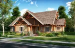 Rustic House Plan Front of Home - Sheridan Hill Rustic Log Home 163D-0011 - Shop House Plans and More