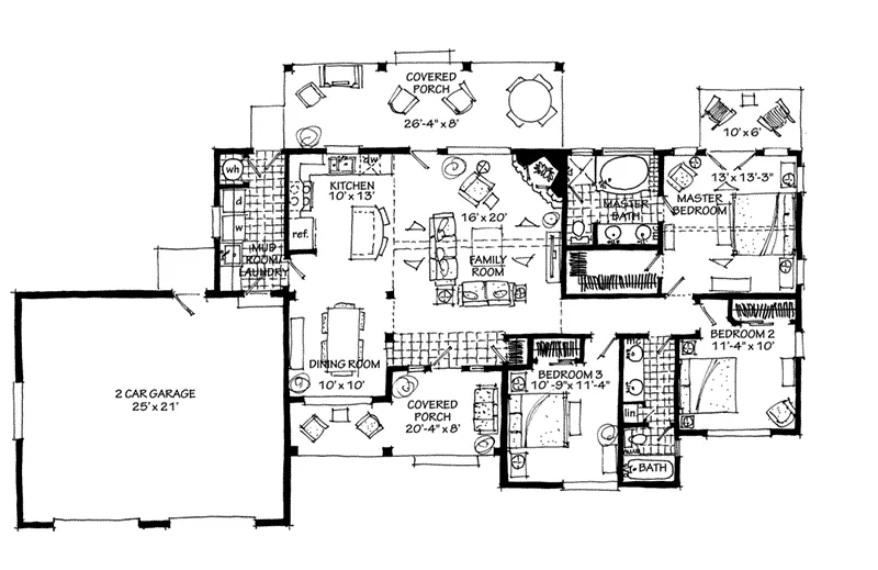 Rustic House Plan Lower Level Floor - Sheridan Hill Rustic Log Home 163D-0011 - Shop House Plans and More