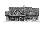 Rustic House Plan Rear Elevation - Sheridan Hill Rustic Log Home 163D-0011 - Shop House Plans and More