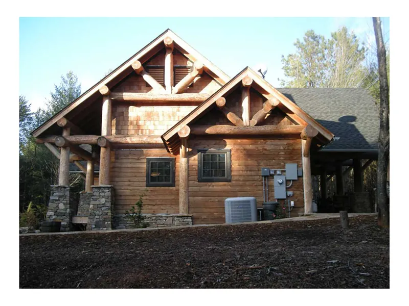 Rustic House Plan Side View Photo - Sheridan Hill Rustic Log Home 163D-0011 - Shop House Plans and More