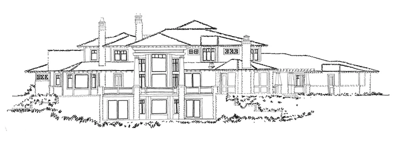 Mountain House Plan Rear Elevation - Spring Branch Modern Home 163D-0012 - Shop House Plans and More