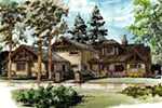 Log Cabin House Plan Front Image - Tamano Rustic Craftsman Home 163D-0014 - Shop House Plans and More