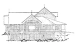 Log Cabin House Plan Rear Elevation - Tamano Rustic Craftsman Home 163D-0014 - Shop House Plans and More