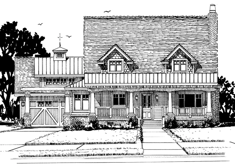 Craftsman House Plan Front Elevation - Winterpark Craftsman Home 163D-0016 - Shop House Plans and More