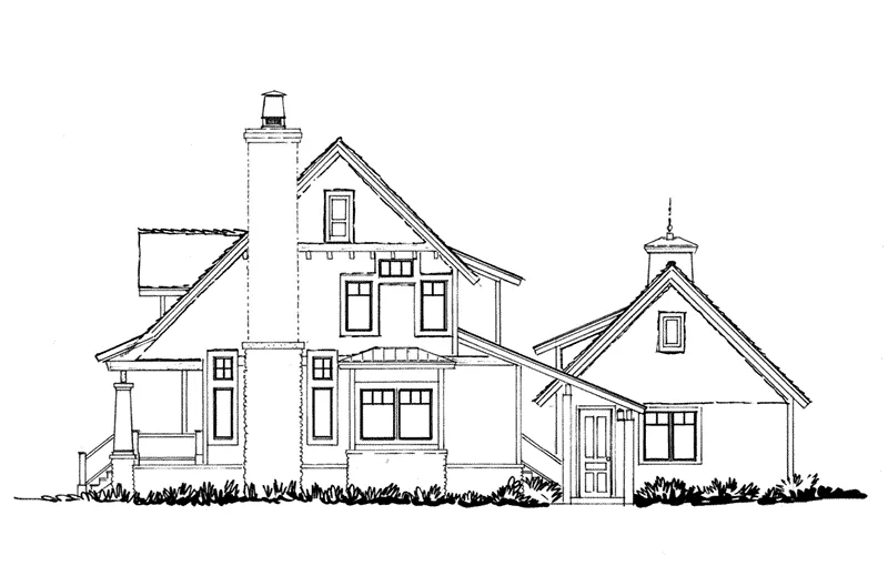 Craftsman House Plan Right Elevation - Winterpark Craftsman Home 163D-0016 - Shop House Plans and More