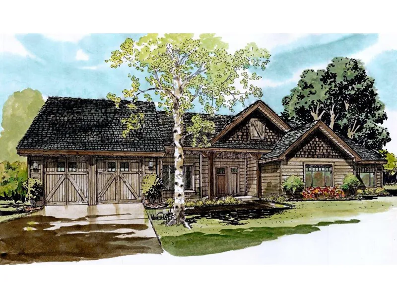 Craftsman House Plan Front Image - Decker Lake Ranch Home 163D-0017 - Search House Plans and More