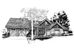 Craftsman House Plan Front Image of House - Decker Lake Ranch Home 163D-0017 - Search House Plans and More