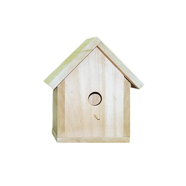 Traditionally shaped all wood bird house