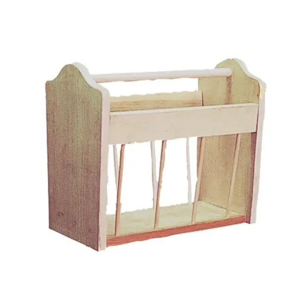 This Traditional style magazine rack easily fits with many room designs