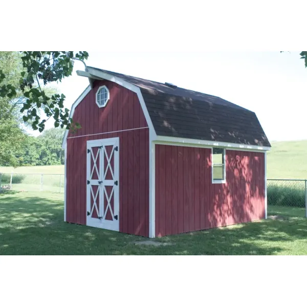 Barn style storage shed with double door