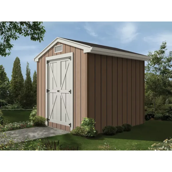 Gable storage shed is not too large for a backyard