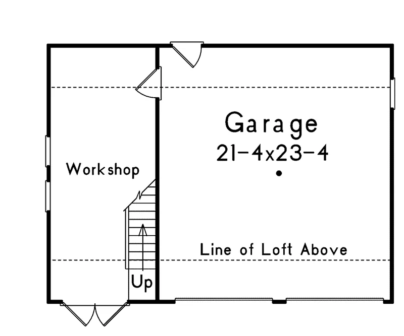 Building Plans First Floor - Gayle Garage With Workshop 002D-6004 | House Plans and More