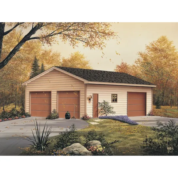 Building Plans Front Image - Lorenza Three-Car Garage 002D-6042 | House Plans and More