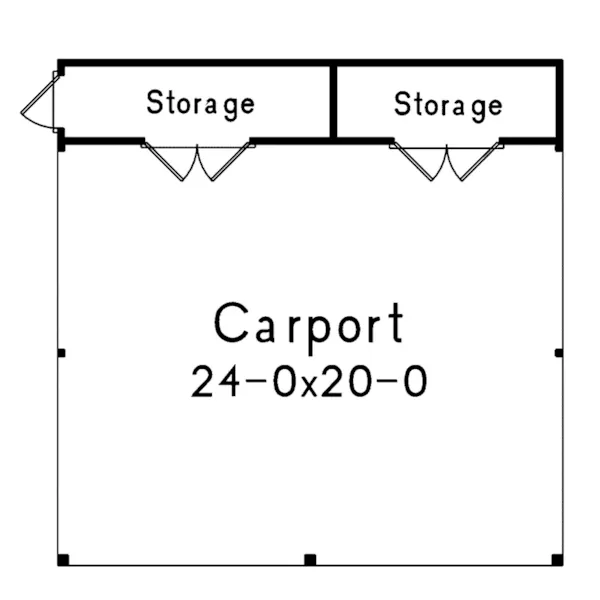 Building Plans First Floor - Giordana Carport With Storage 002D-6045 | House Plans and More