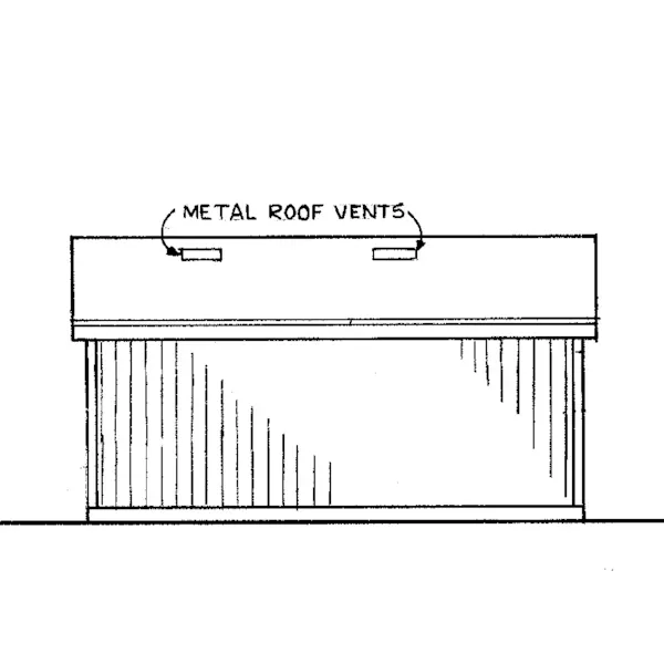 Building Plans Rear Elevation - Giordana Carport With Storage 002D-6045 | House Plans and More