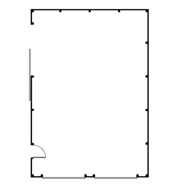 Building Plans First Floor - Deweyville Pole Building  002D-7500 | House Plans and More