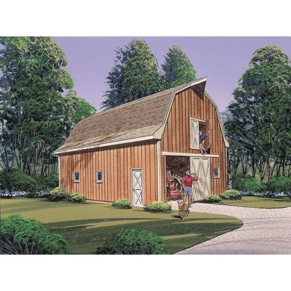 Multi-purpose barn has multiple windows and doors for accessing equipment easily 