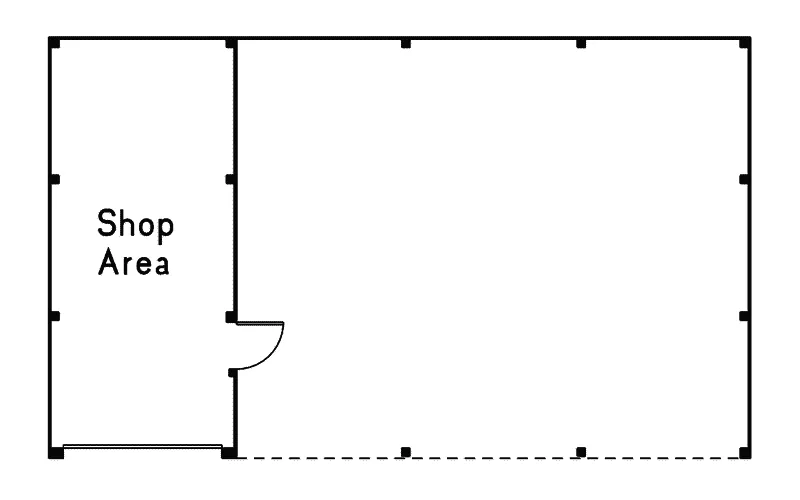 Building Plans First Floor - McDonald Pole Building Shed 002D-7505 | House Plans and More