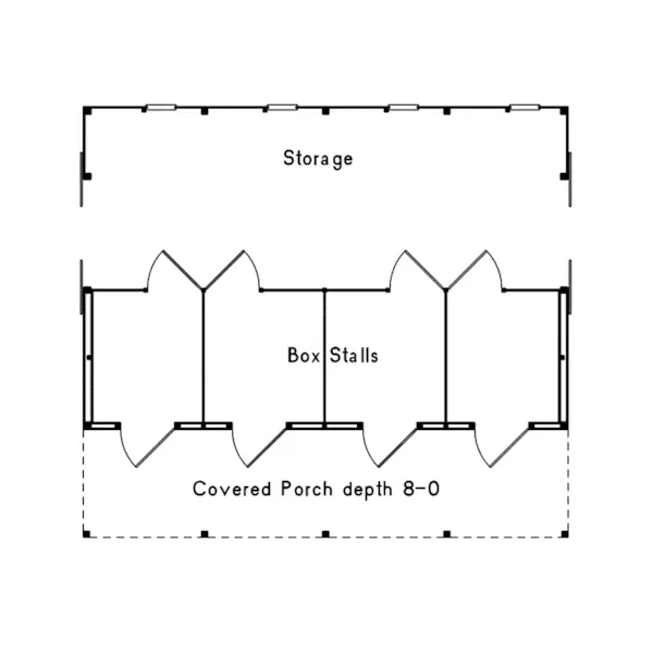 Building Plans First Floor - Barngat Horse Pole Building 002D-7509 | House Plans and More