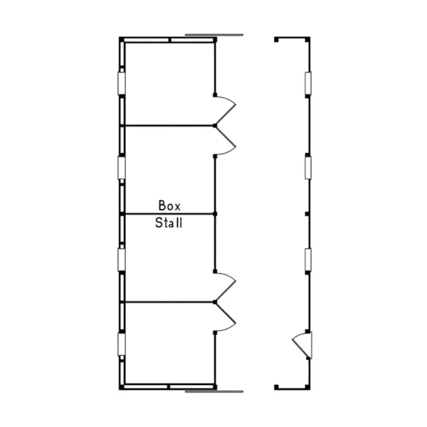 Building Plans First Floor - Farmville Horse Barn Building 002D-7511 | House Plans and More