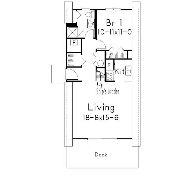 Building Plans First Floor - Gables Ridge A-Frame Cabin Home 002D-7513 | House Plans and More