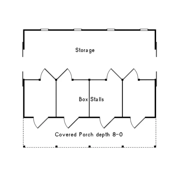 Building Plans First Floor - Barnhart Horse Barn 002D-7522 | House Plans and More