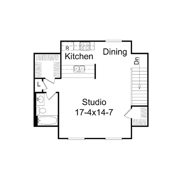 Building Plans Second Floor - Phylicia Barn-Style Garage Apartment 002D-7524 | House Plans and More