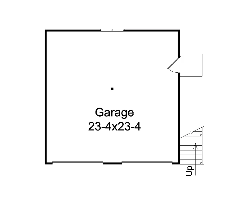 Building Plans First Floor - Parker Studio Apartment Garage 002D-7525 | House Plans and More