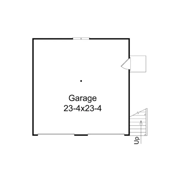 Building Plans First Floor - Parker Studio Apartment Garage 002D-7525 | House Plans and More