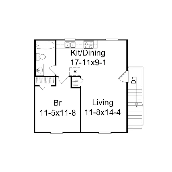 Building Plans Second Floor - Kalinda Garage Apartment 002D-7528 | House Plans and More