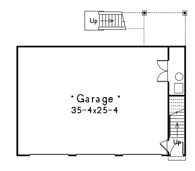 Building Plans First Floor - Dabney Garage Apartment 002D-7529 | House Plans and More