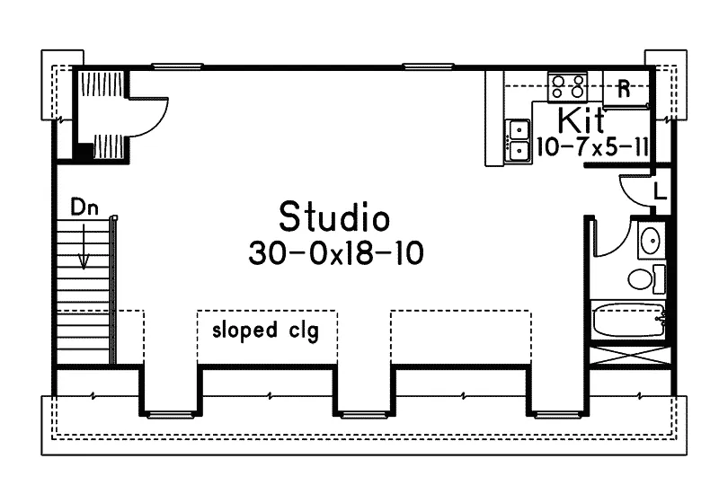 Building Plans Second Floor - Liesel Garage Apartment 002D-7530 | House Plans and More