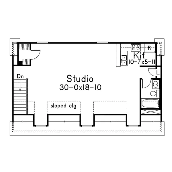 Building Plans Second Floor - Liesel Garage Apartment 002D-7530 | House Plans and More