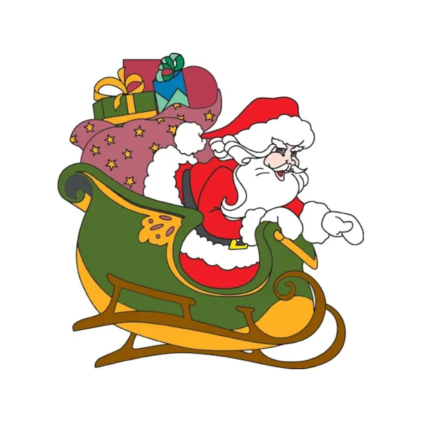 The Santa sleigh can be arranged with the reinderr patterns for an entire Santa sleigh scene