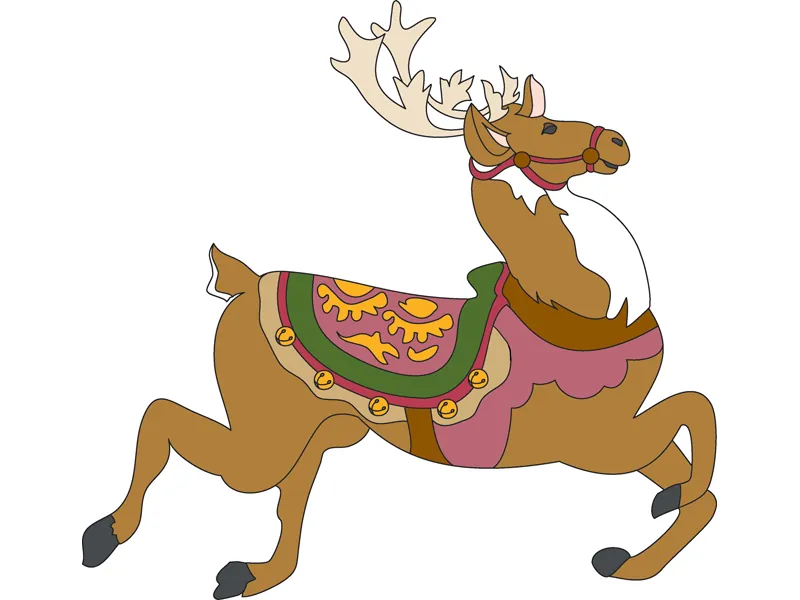 Large Prancer the reindeeer is a traditional style holiday decoration