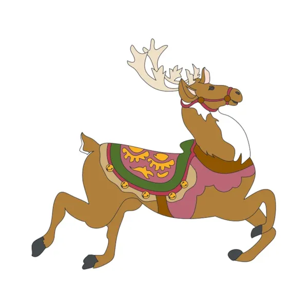 Large Prancer the reindeeer is a traditional style holiday decoration