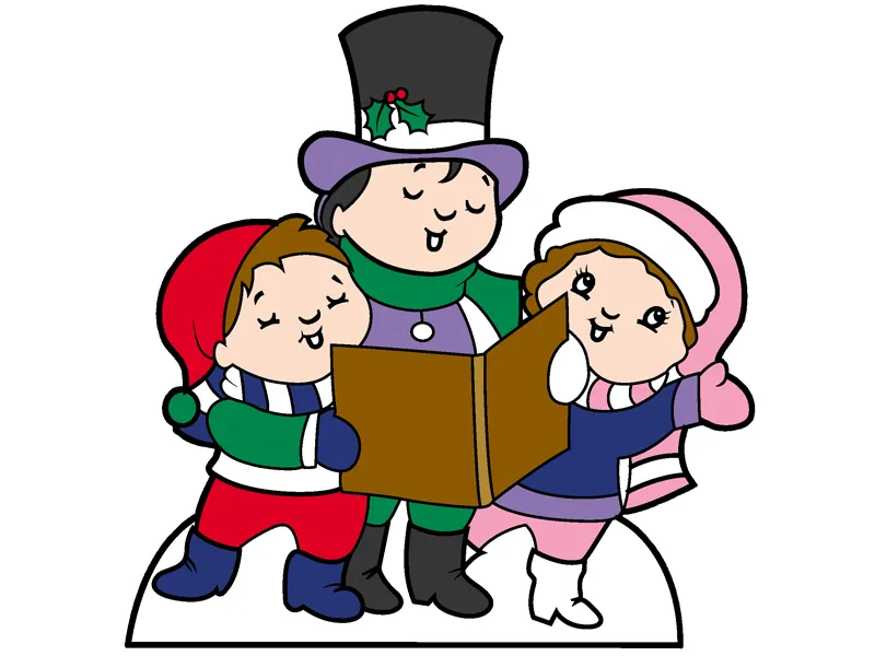 The caroler kids yard art pattern has a traditional style