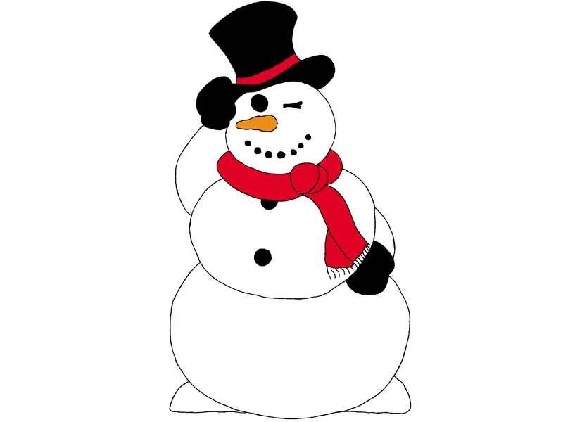 Simply designed Frosty the snowman